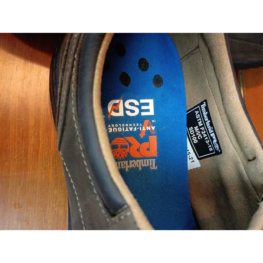 Timberland Pro Size 11W Anti Fatigue Steel Toe Shoes ASTM F2413-18 Brown